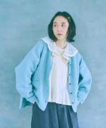 鹿の子ウールアルパカ　カーディガン