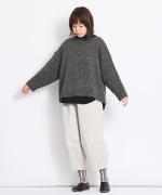 ロービングウールモヘアかぎ針編み　つけ衿プルオーバー