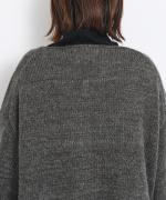 ロービングウールモヘアかぎ針編み　つけ衿プルオーバー
