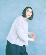 ロービングウールモヘアかぎ針編み　つけ衿プルオーバー