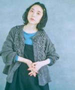 ロービングウールモヘアかぎ針編み　カーディガン