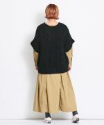 ロービングケーブル柄編み　2wayベスト