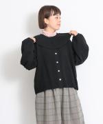 メリノウール　衿付きカーディガン