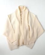 シェットランドウール×ニットフリース　トッパーカーディガン