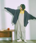 シェットランドウール×ニットフリース　トッパーカーディガン