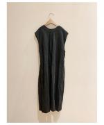 小夜更く sleeveless tabilier robe 墨