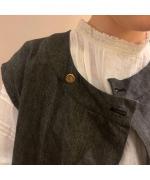 小夜更く sleeveless tabilier robe 墨