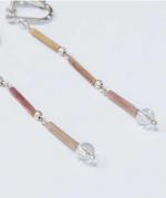 【ラストワン！】BEADS DROP EARRINGS　ヒマラヤンアイスクオーツ