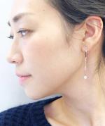 【ラストワン！】BEADS DROP EARRINGS　ヒマラヤンアイスクオーツ