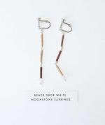 【ラストワン！】】BEADS DROP EARRINGS　ホワイトムーンストーン