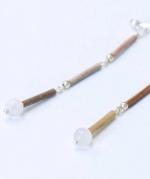 【ラストワン！】】BEADS DROP EARRINGS　ホワイトムーンストーン