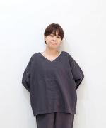 【ラストワン！】リネンコットン(製品染め）Ｖクループルオーバー