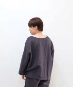 【ラストワン！】リネンコットン(製品染め）Ｖクループルオーバー