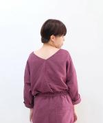 【ラストワン！】リネンコットン(製品染め）Ｖクループルオーバー