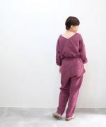 【ラストワン！】リネンコットン(製品染め）Ｖクループルオーバー