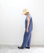 リネンコットン（製品染め）　ギャザーオールインワン