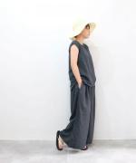 【ラストワン！】リネンコットンフレアタンクトップ