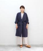 【ラストワン！】リネンコットン（製品染め）　ガウン