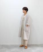 【ラストワン！】リネンコットン（製品染め）　ガウン