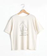 【ラストワン！】オーガニックコットン天竺　プリントT(CAT)