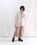 【ラストワン！】ウール天竺　ウェストリブキュロット