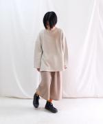 【ラストワン！】ウール天竺　ウェストリブキュロット