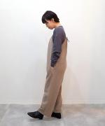 【ラストワン！】ウール天竺　ギャザーオールインワン