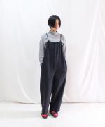 【ラストワン！】ウール天竺　ギャザーオールインワン