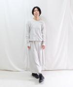 ガーゼテレコ　エプロン付きスカート