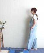 リネンコットン　イージーサロペット