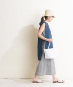 【ラストワン！】リネンコットン　エプロンベスト