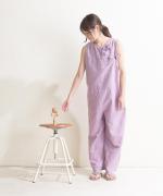 【PICK UP ITEM！】リネンコットン　リボンオールインワン