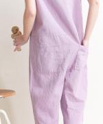 【PICK UP ITEM！】リネンコットン　リボンオールインワン