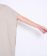 【ラストワン！】リネンコットン　タックワンピース