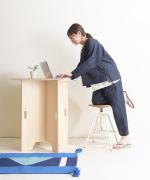 【ラストワン！】ワッシャーリネンチェック　テーパードパンツ