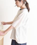 【 PICK UP ITEM！】ウォッシャブルコットンシルク　ワイドプルオーバー