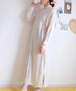 【ラストワン！】flow cotton silk　2WAYロングワンピース