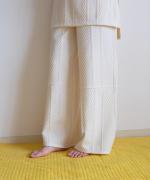 ridge Jacquard　切り替えパンツ