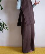 ridge Jacquard　切り替えパンツ
