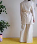 ridge Jacquard　切り替えパンツ