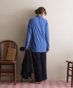 flow cotton silk　バックデザインタートルネック