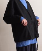 flow cotton silk　バックデザインタートルネック