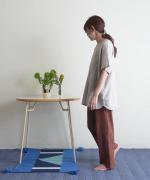 リネンコットン　ステッチポケットプルオーバー