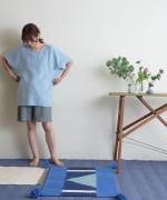 リネンコットン　ステッチポケットプルオーバー