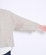 Wrinkled cotton linen　リボンカーディガン