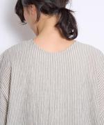 Wrinkled cotton rinen　リボンワンピース