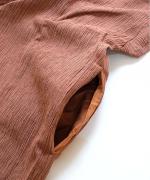 Wrinkled cotton rinen　リボンワンピース