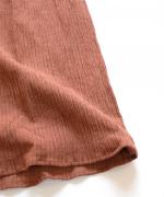 Wrinkled cotton rinen　リボンワンピース