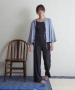 twist cotton rib strech　パッド付キャミソール
