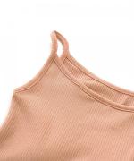 twist cotton rib strech　パッド付キャミソール